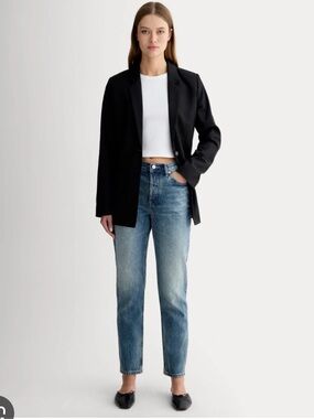 Everlane Highrise Blue The 90s Cheeky Jeans Size 25 Organic Cotton